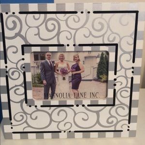 Silver and black picture frame